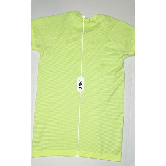 Lululemon W3FEHS Swiftly Tech SS Top 2.0 Race Length Neon Green Activewear XS - Picture 10 of 11